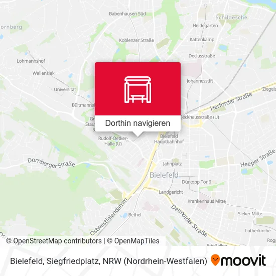 Bielefeld, Siegfriedplatz Karte