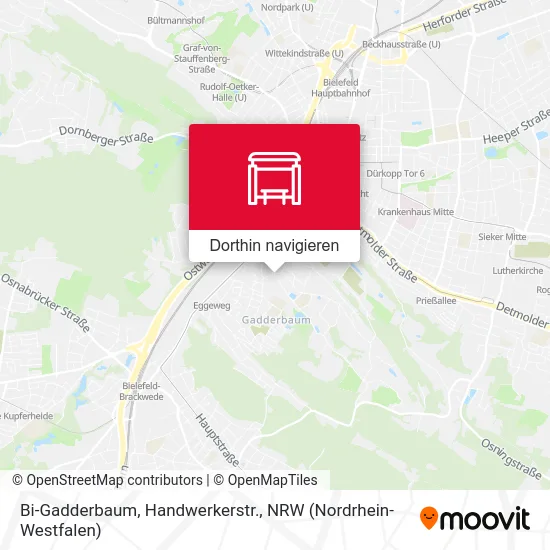 Bi-Gadderbaum, Handwerkerstr. Karte