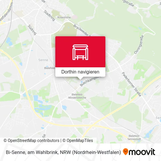 Bi-Senne, am Wahlbrink Karte