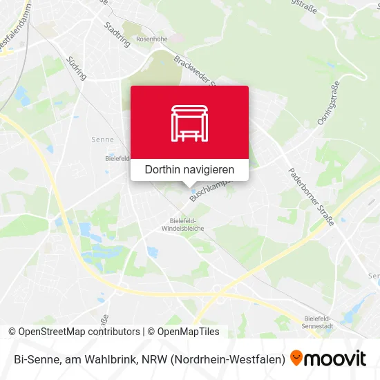 Bi-Senne, am Wahlbrink Karte