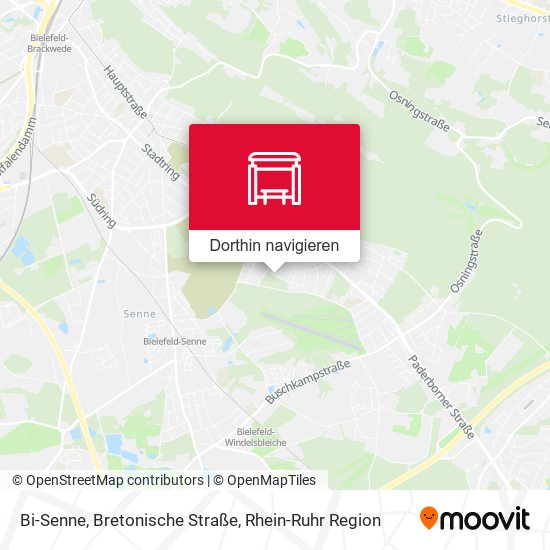 Bi-Senne, Bretonische Straße Karte