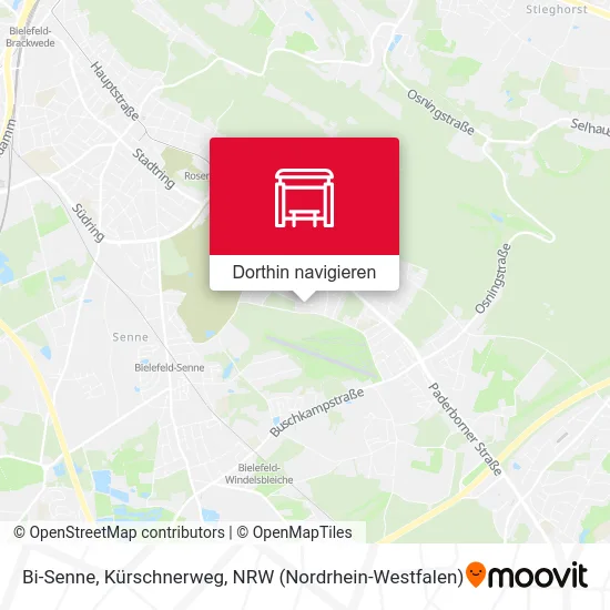 Bi-Senne, Kürschnerweg Karte