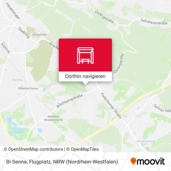 Bi-Senne, Flugplatz Karte