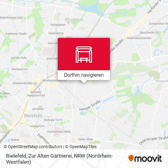 Bielefeld, Zur Alten Gärtnerei Karte
