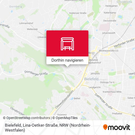 Bielefeld, Lina-Oetker-Straße Karte