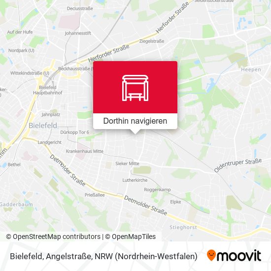 Bielefeld, Angelstraße Karte