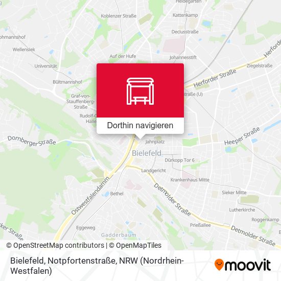 Bielefeld, Notpfortenstraße Karte