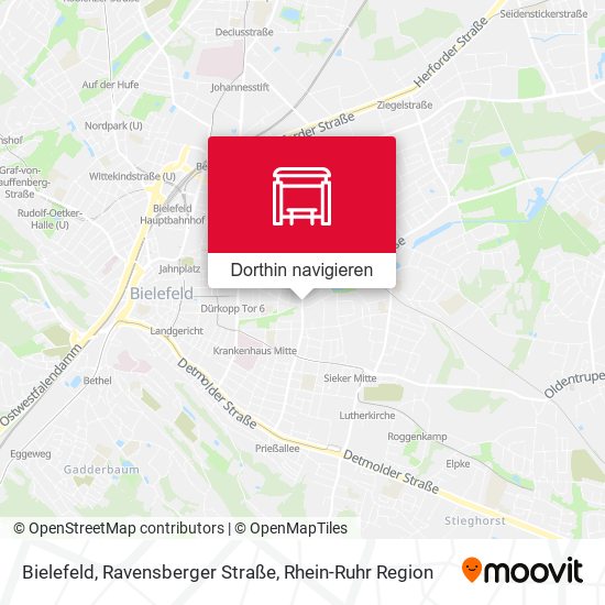 Bielefeld, Ravensberger Straße Karte