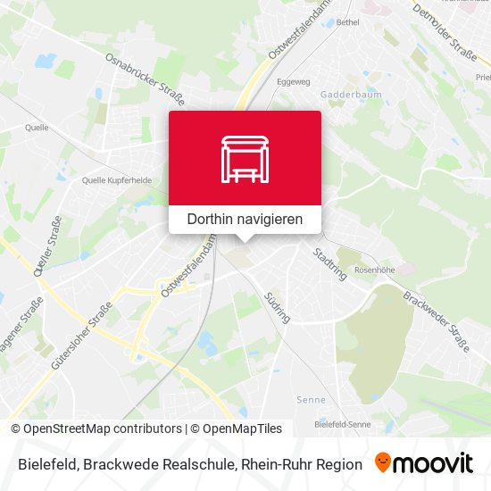 Bielefeld, Brackwede Realschule Karte