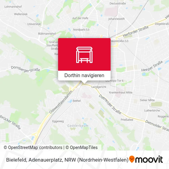 Bielefeld, Adenauerplatz Karte