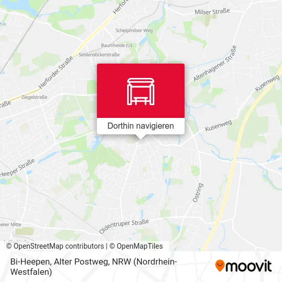 Bi-Heepen, Alter Postweg Karte