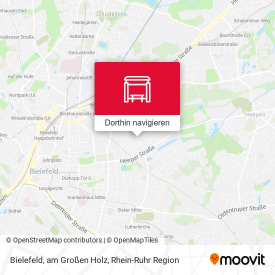 Bielefeld, am Großen Holz Karte