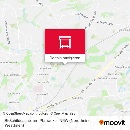 Bi-Schildesche, am Pfarracker Karte