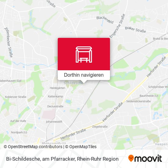Bi-Schildesche, am Pfarracker Karte
