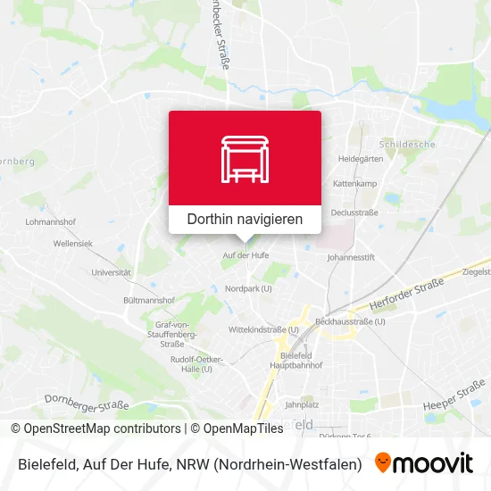 Bielefeld, Auf Der Hufe Karte