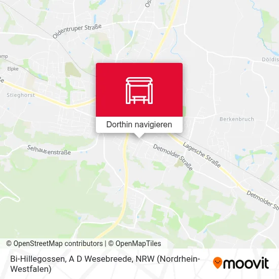 Bi-Hillegossen, A D Wesebreede Karte