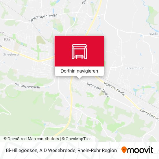 Bi-Hillegossen, A D Wesebreede Karte
