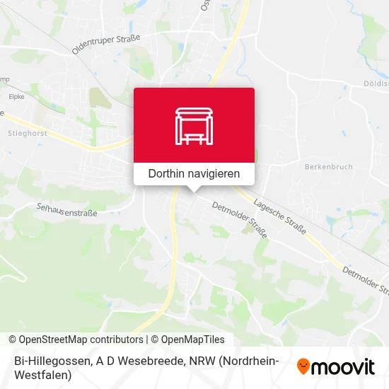 Bi-Hillegossen, A D Wesebreede Karte