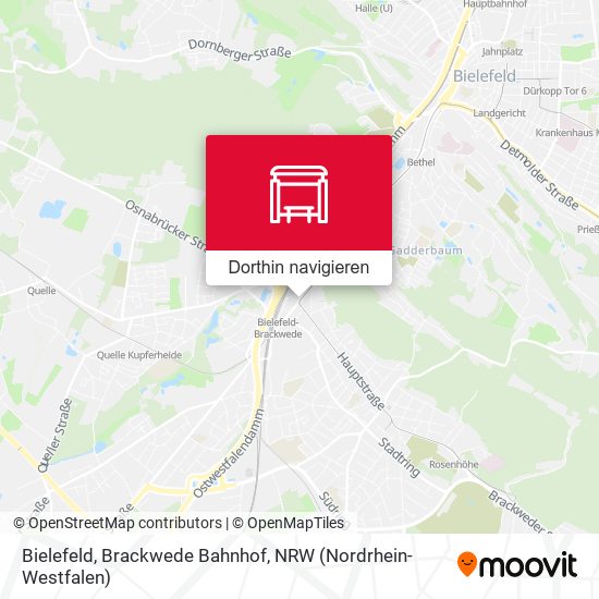 Bielefeld, Brackwede Bahnhof Karte