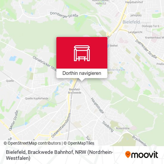 Bielefeld, Brackwede Bahnhof Karte