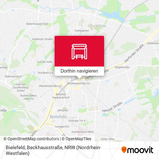 Bielefeld, Beckhausstraße Karte