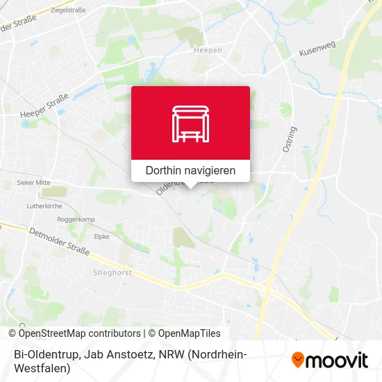 Bi-Oldentrup, Jab Anstoetz Karte