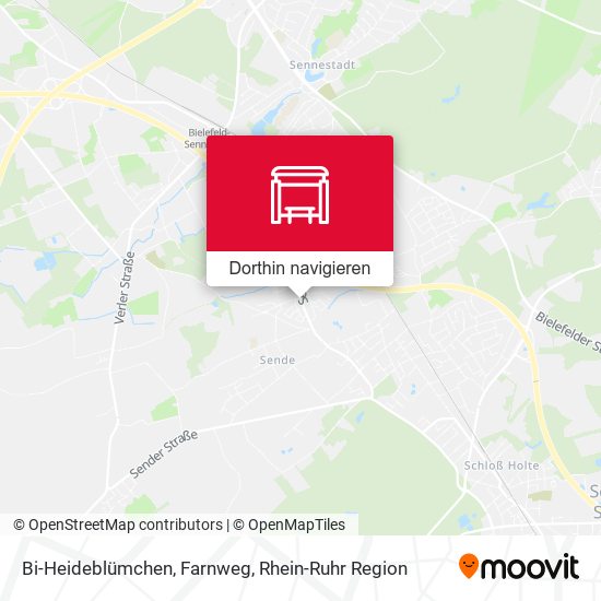 Bi-Heideblümchen, Farnweg Karte