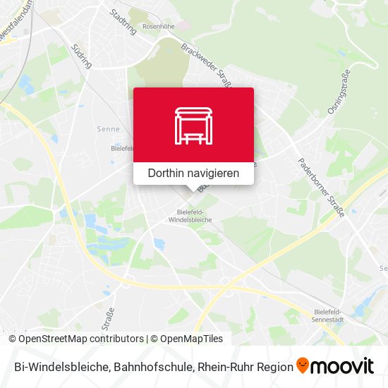 Bi-Windelsbleiche, Bahnhofschule Karte