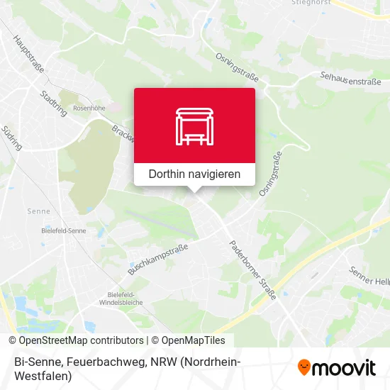 Bi-Senne, Feuerbachweg Karte