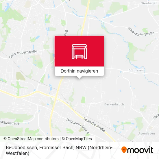 Bi-Ubbedissen, Frordisser Bach Karte