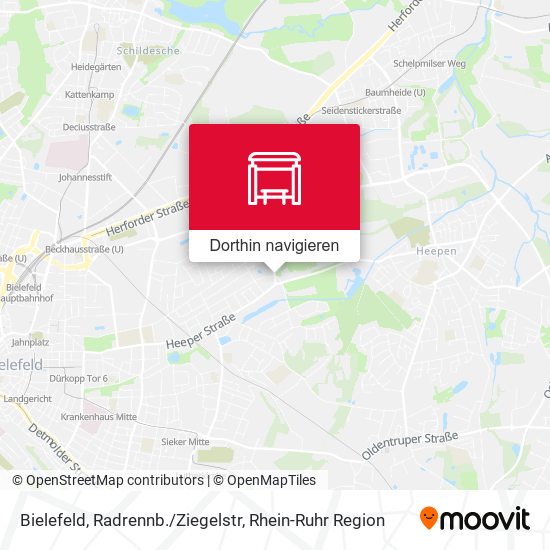 Bielefeld, Radrennb./Ziegelstr Karte