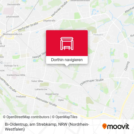 Bi-Oldentrup, am Strebkamp Karte