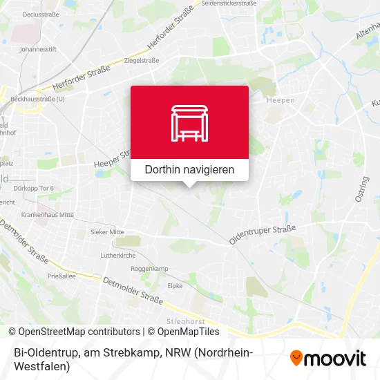 Bi-Oldentrup, am Strebkamp Karte