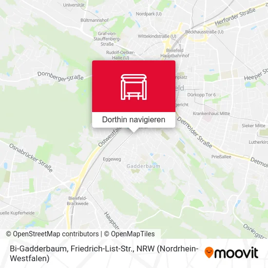 Bi-Gadderbaum, Friedrich-List-Str. Karte