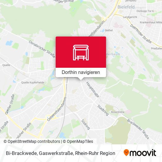 Bi-Brackwede, Gaswerkstraße Karte