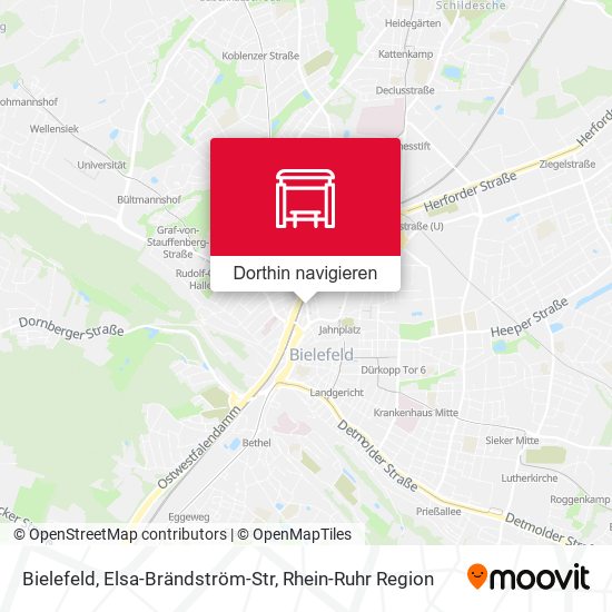 Bielefeld, Elsa-Brändström-Str Karte