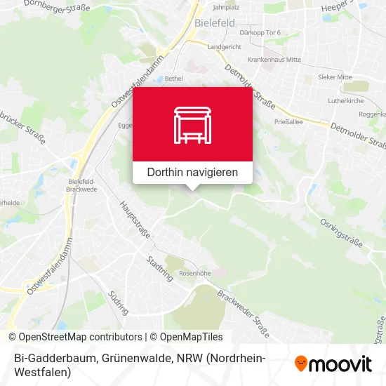 Bi-Gadderbaum, Grünenwalde Karte