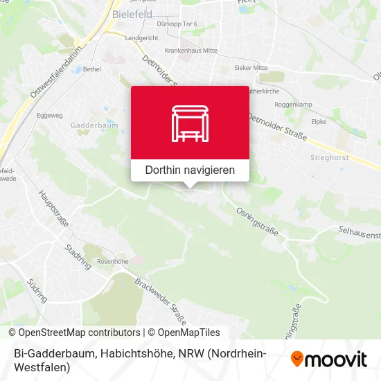 Bi-Gadderbaum, Habichtshöhe Karte