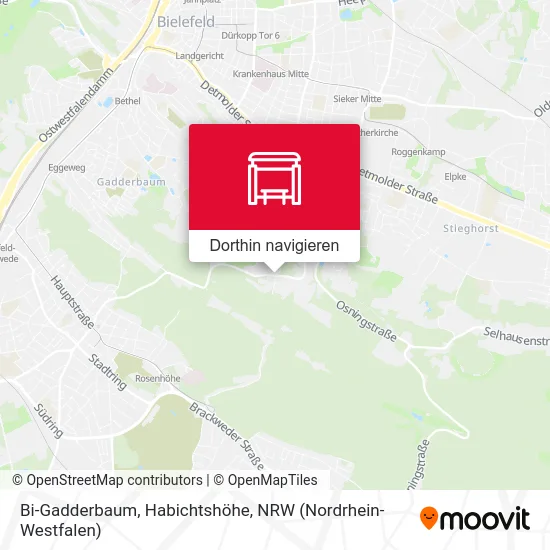 Bi-Gadderbaum, Habichtshöhe Karte