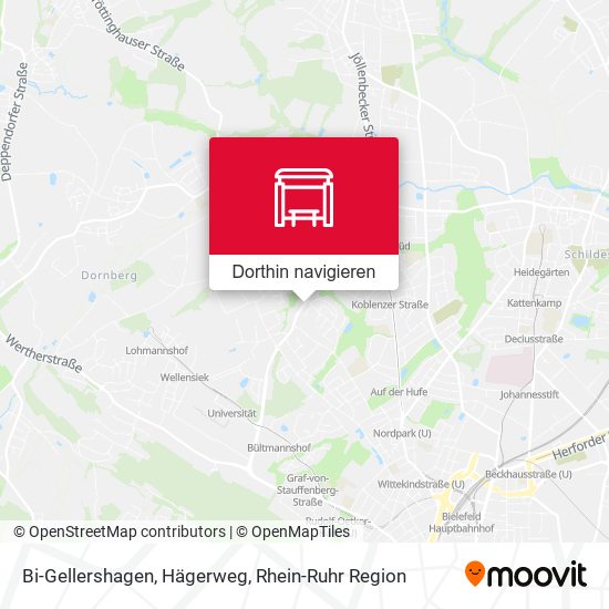 Bi-Gellershagen, Hägerweg Karte