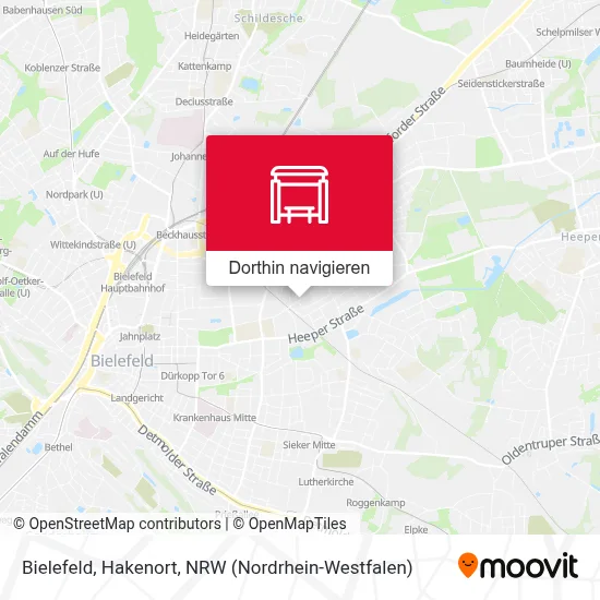 Bielefeld, Hakenort Karte