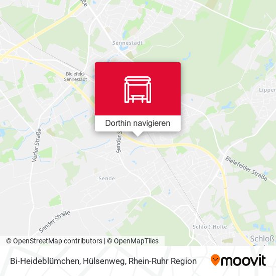 Bi-Heideblümchen, Hülsenweg Karte