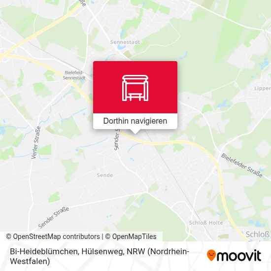 Bi-Heideblümchen, Hülsenweg Karte