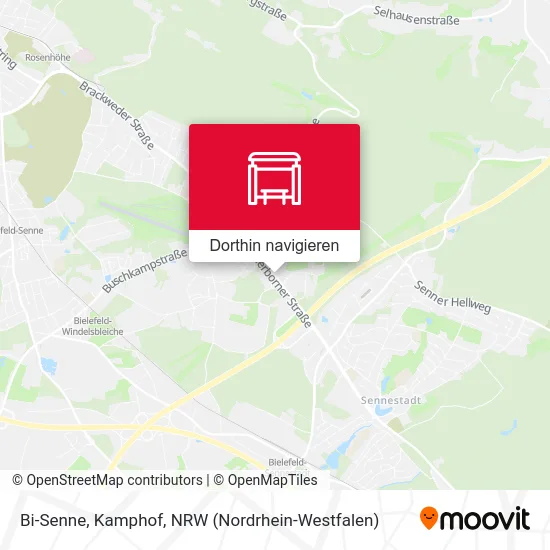 Bi-Senne, Kamphof Karte