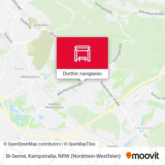 Bi-Senne, Kampstraße Karte