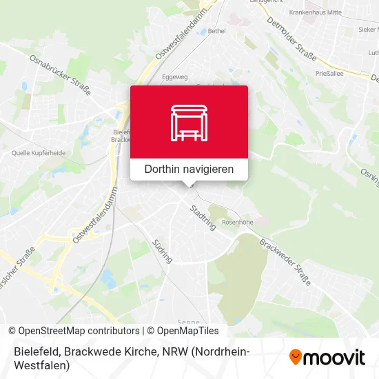 Bielefeld, Brackwede Kirche Karte