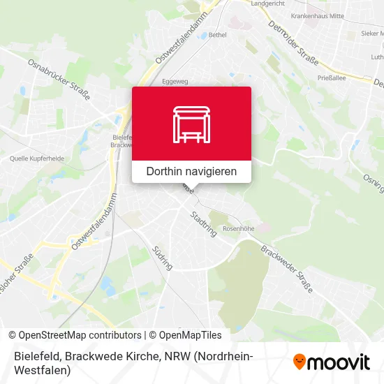 Bielefeld, Brackwede Kirche Karte