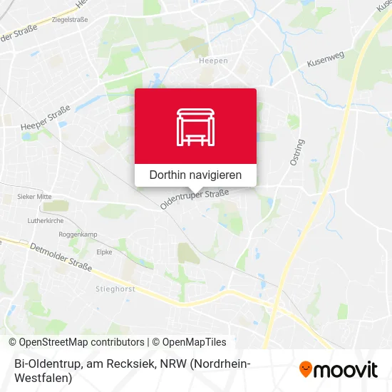 Bi-Oldentrup, am Recksiek Karte