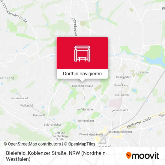 Bielefeld, Koblenzer Straße Karte