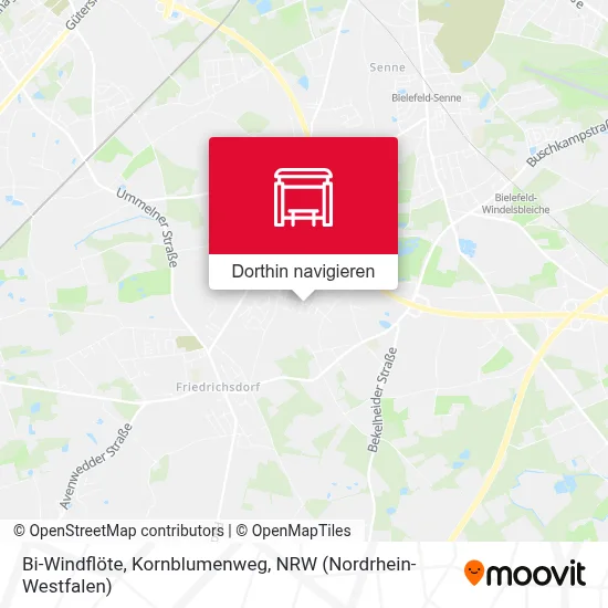 Bi-Windflöte, Kornblumenweg Karte